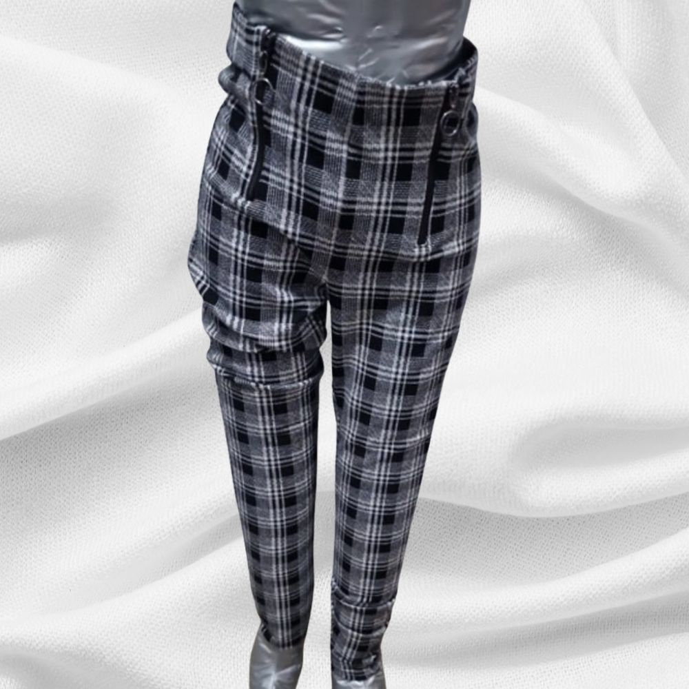 Pantalone scozzese grigio e nero - immagine 2