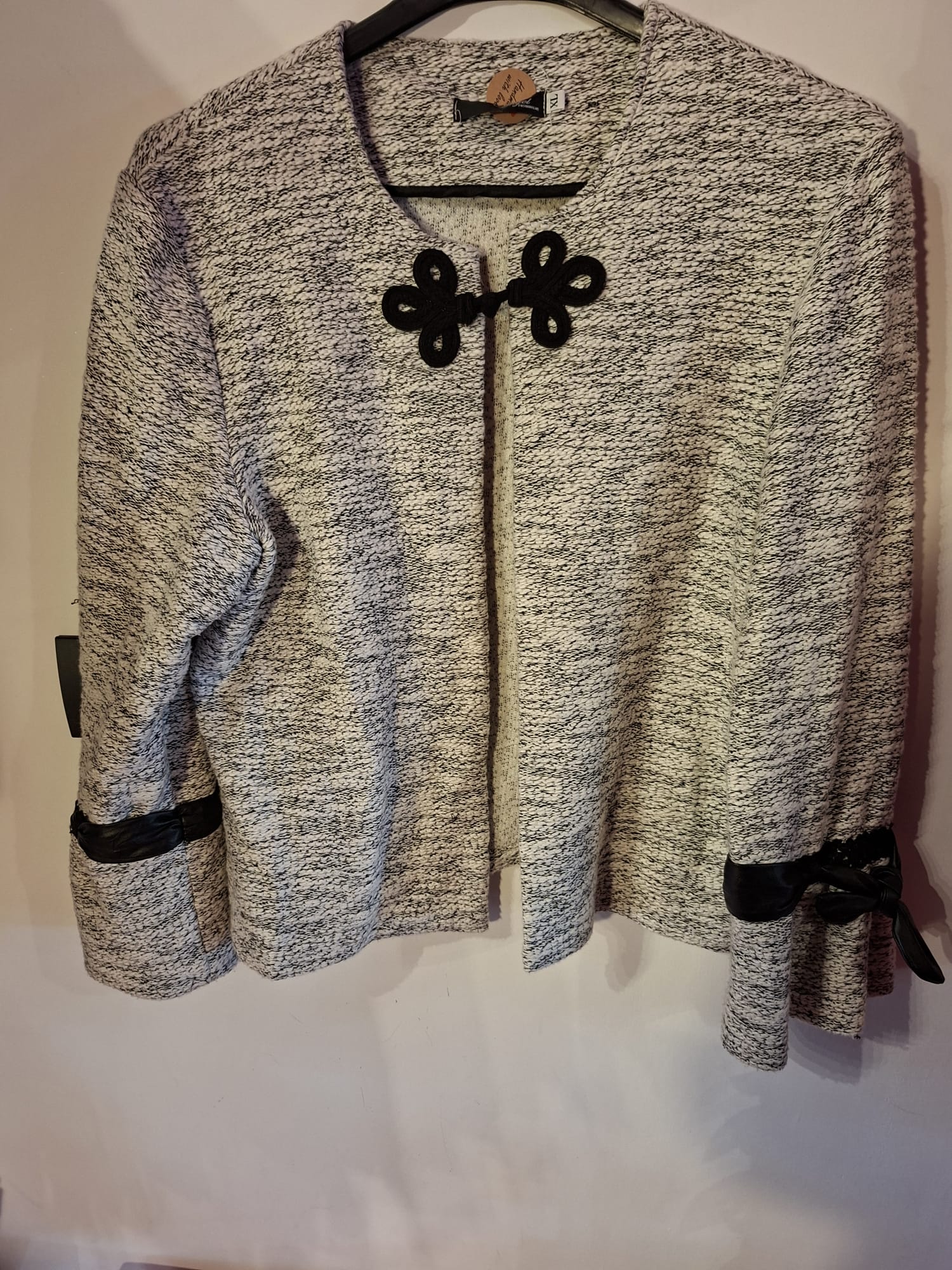 Giacca con Inserti Pelle e Macramè - immagine 5