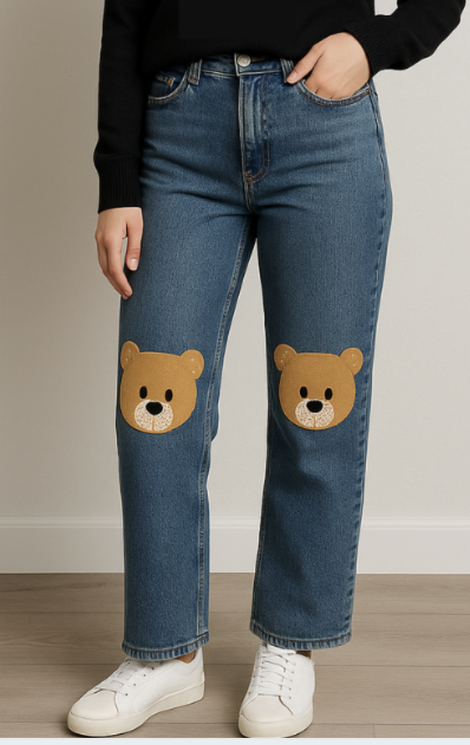 Jeans chiaro Handmade con Orsetti