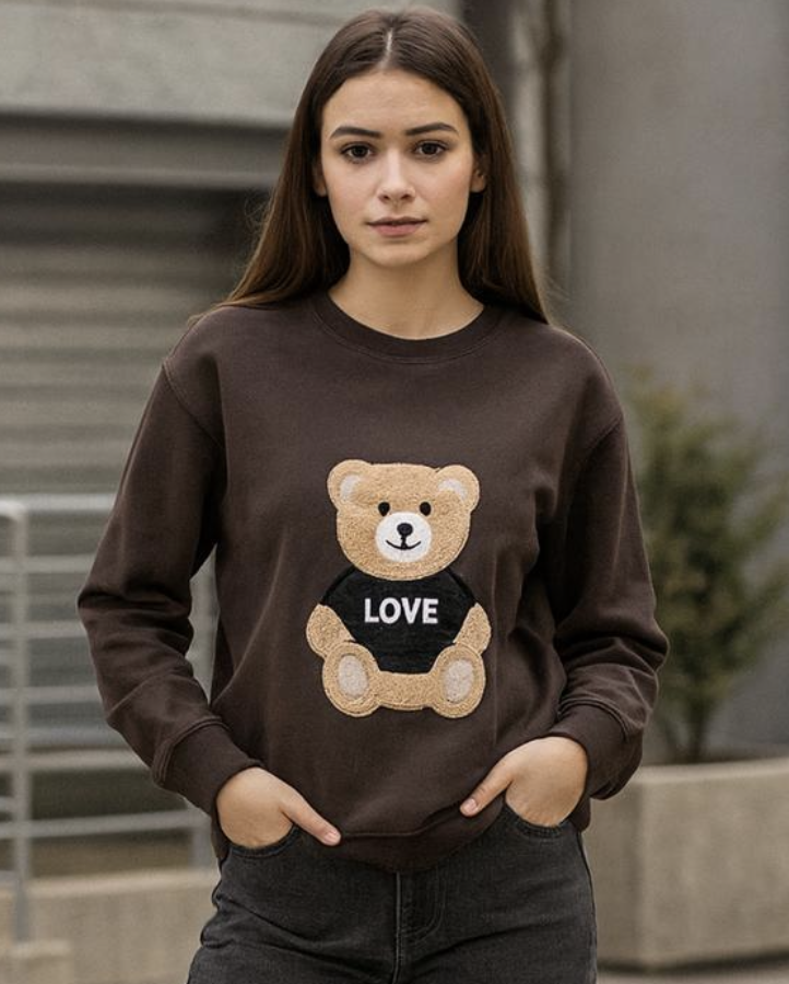 Felpa con Orsetto e scritta “LOVE”