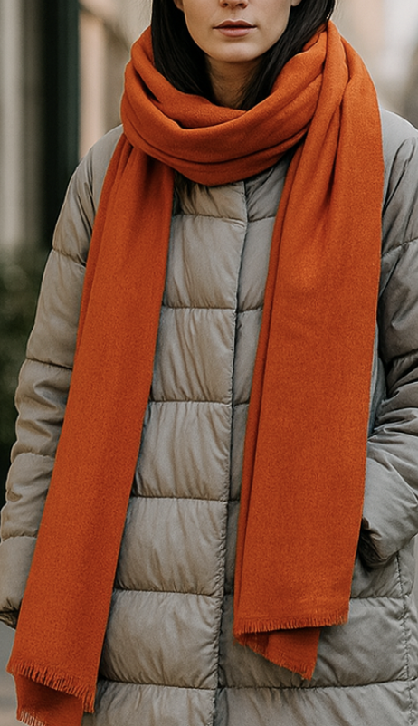 Sciarpa Morbida – Colore Terracotta
