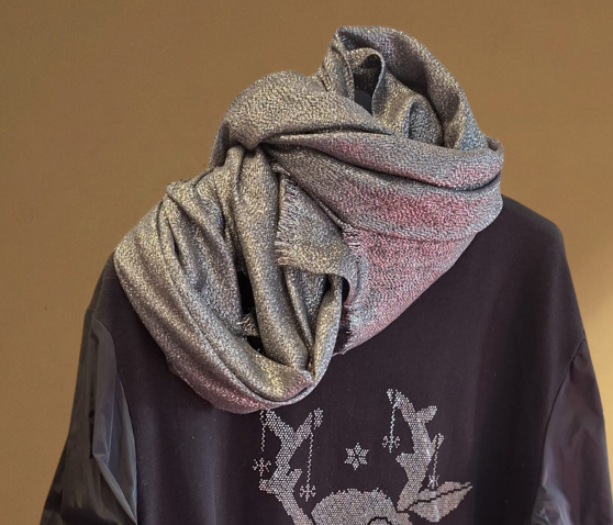 Foulard brillante argento