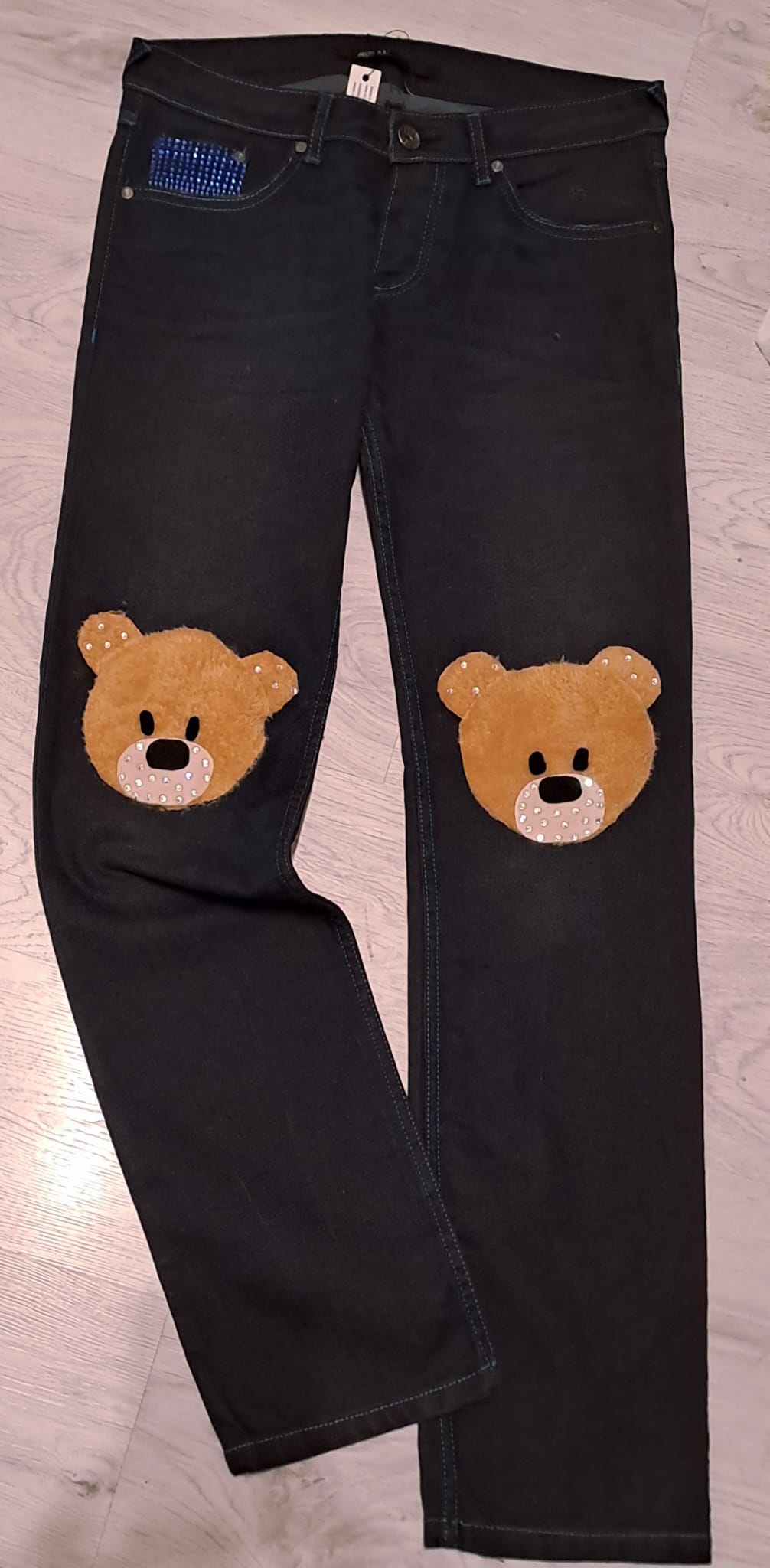 Jeans Handmade con Orsetti - immagine 2